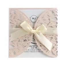 Square Wedding Card Invitation Laser Butterfly Pattern Wholesale 